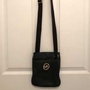 Michael Kors Black Leather Crossbody Bag